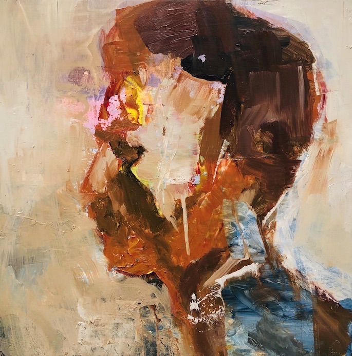 Profil ocre, 2019 | Oil on board | 16 x 16 inches
